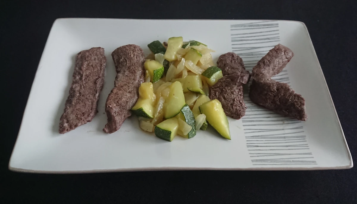 Aiguillettes de boeuf aux courgettes