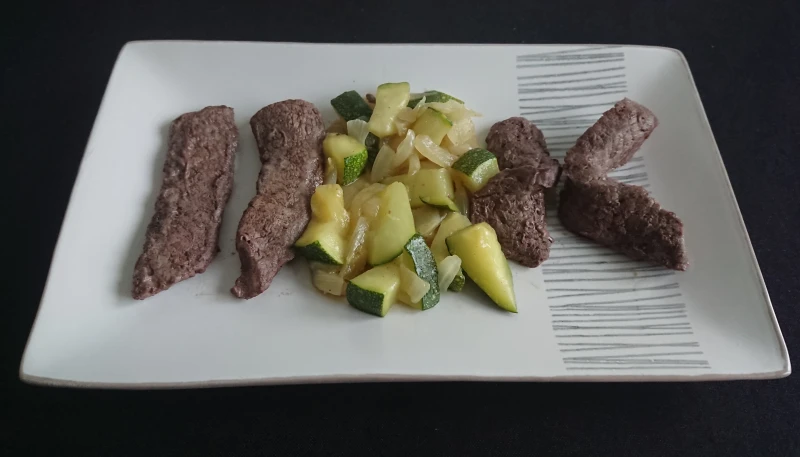 Aiguillettes de boeuf aux courgettes