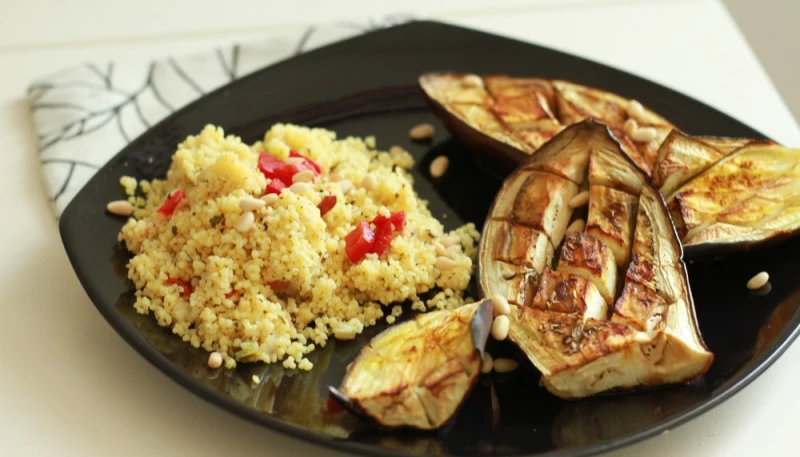 Aubergine au four (vegan)