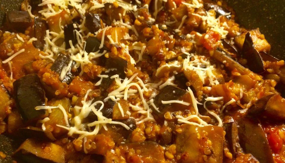 Aubergines et Quinoa à la sauce tomate