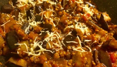 Aubergines et Quinoa à la sauce tomate