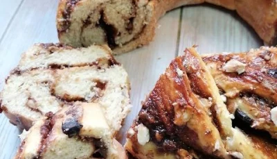 Babka à la pâte à tartiner chocolat noisettes