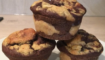 Banana-muffins-marbrés au chocolat