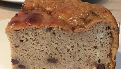 Bananabread farine d'arachide-chocolat