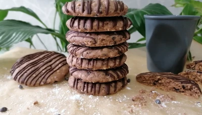 Biscuits chocolat et flocons d'avoine
