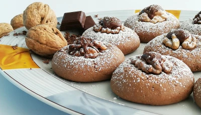 Biscuits croquants avec sa noix nappée