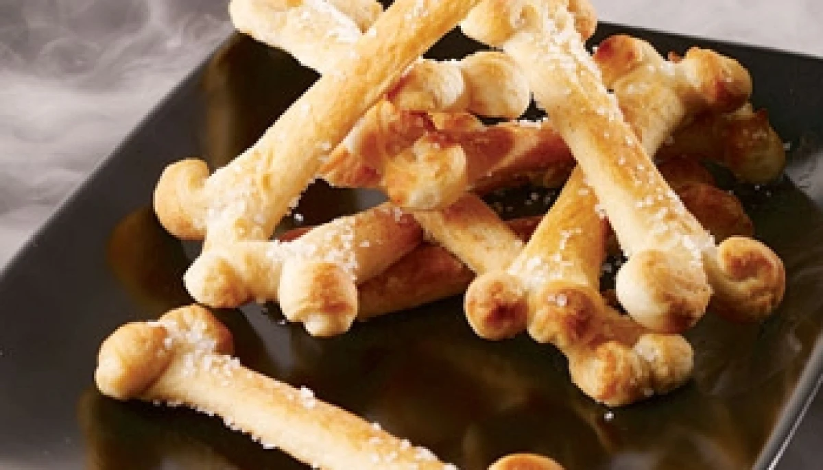 biscuits ossements salés pour Halloween