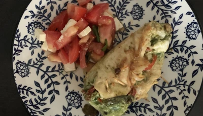 Blanc de poulet farci au pesto et à la feta