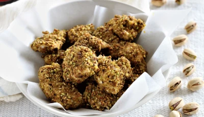 Blancs de poulet panés aux pistaches