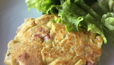 Blinis pommes de terre et jambon