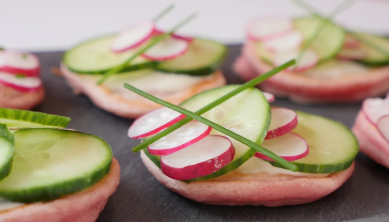 Blinis vegan à la betterave