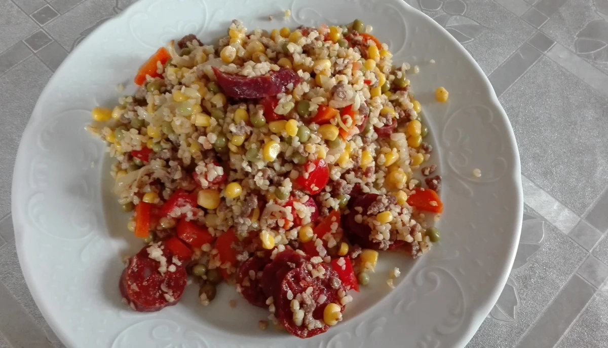 Boulgour chorizo aux légumes