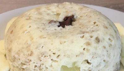 Bowl cake flocons d’avoine-pommes-pâte à tartiner