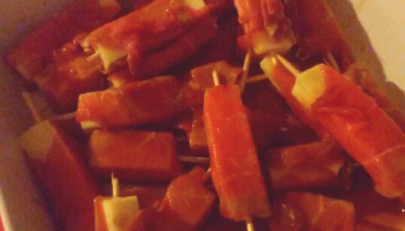 Brochette de boeuf au fromage