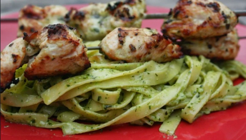 Brochette de filet de boeuf fondue de légumes