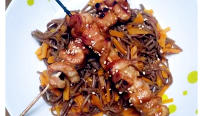 Brochette de porc laqué