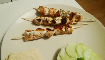 Brochette de saumon gingembre et aneth