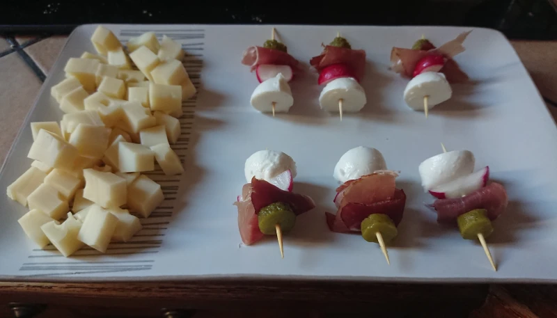 Brochettes apéritives de printemps