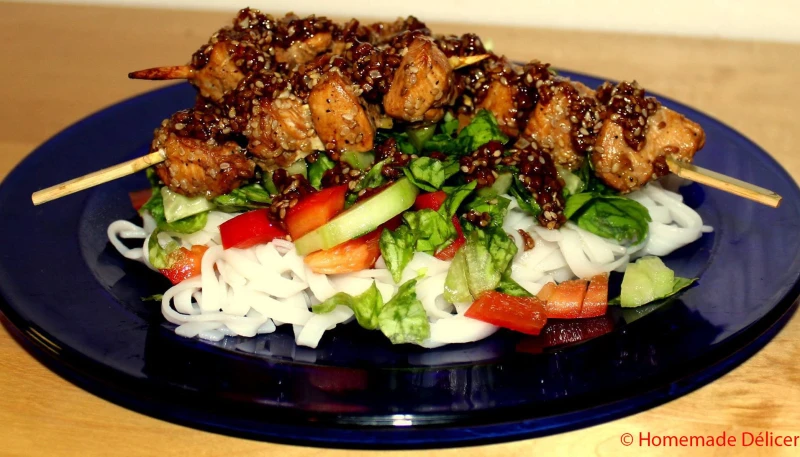 Brochettes de poulet Teriyaki