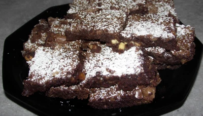 Brownie aux éclats de chocolat blanc