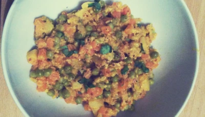 Brunoise de légumes au curry