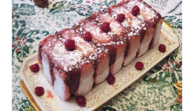 Bûche glacée aux fruits rouges
