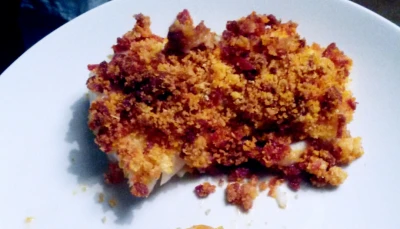 Cabillaud et son crumble de chorizo