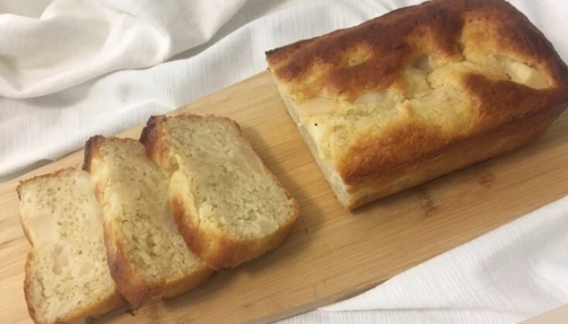 Cake au fromage blanc, poires / banane