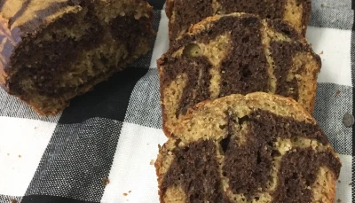 Cake marbré banane /spéculos