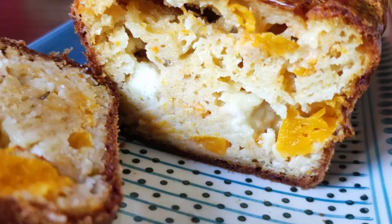 Cake potiron chèvre romarin