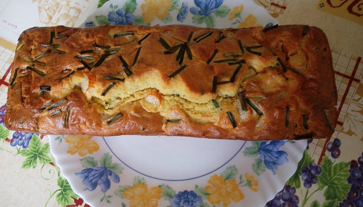 Cake surimi, comté et ciboulette