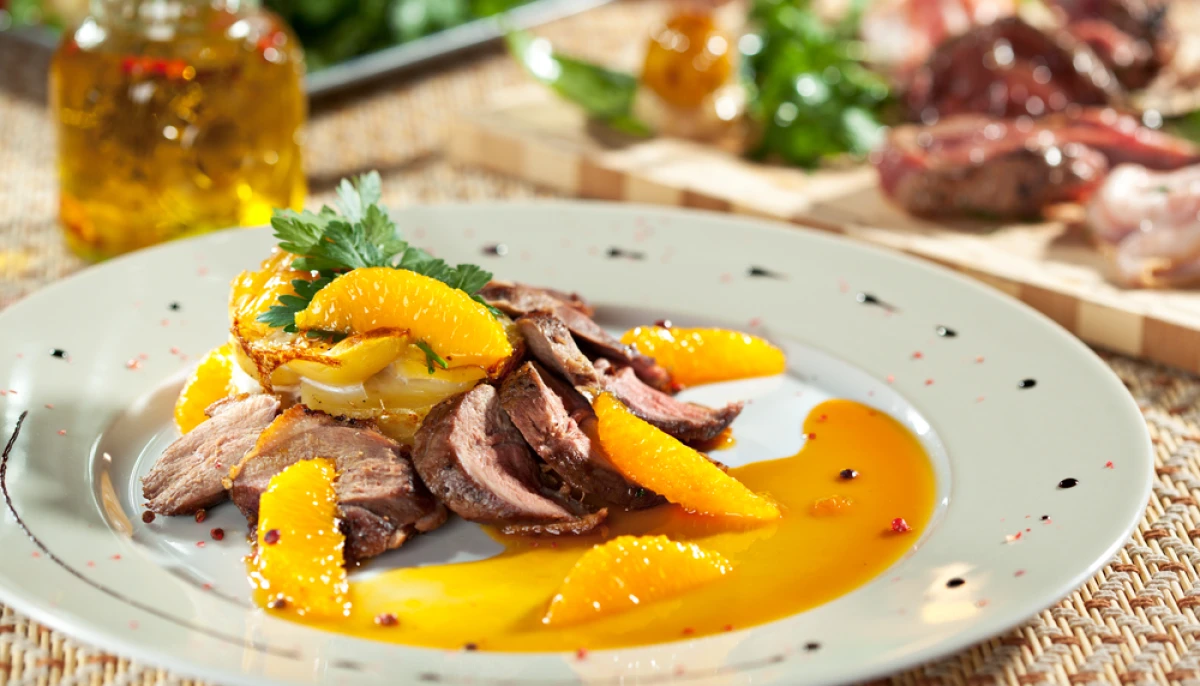 Canard à l'orange et miel