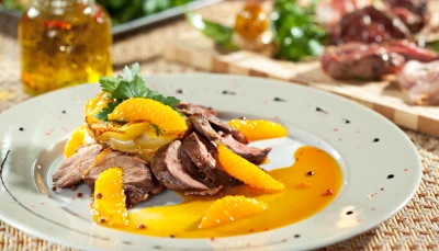 Canard à l'orange et miel