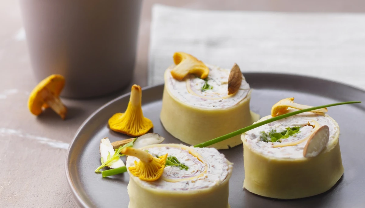 Cannelloni au jambon, Tartare® et girolles