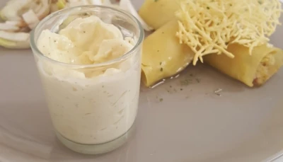 Cannellonis sur son lit de poireaux qui rit