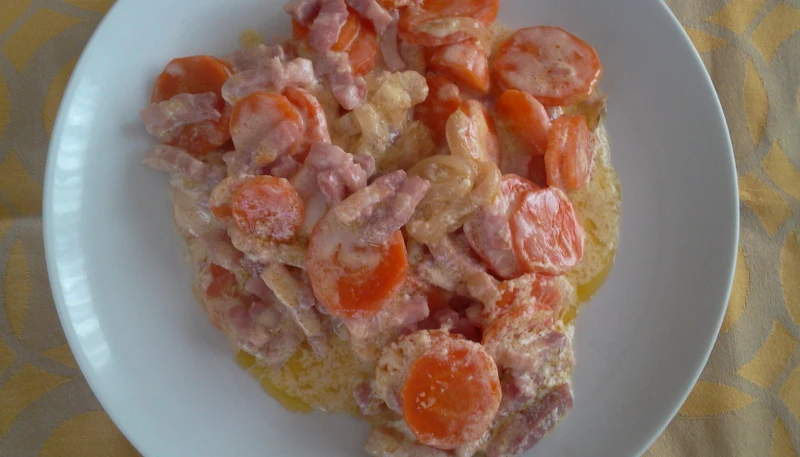 Carottes à la carbonara