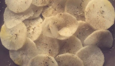 Carpaccio de radis noir