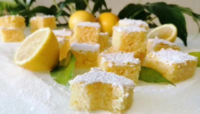 Carrés moelleux au citron