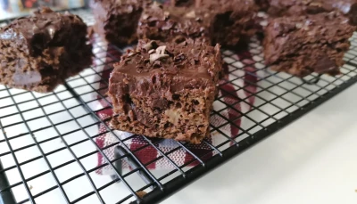 Carrés moelleux chocolat /bananes