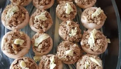 champignons farcis au beurre d'escargot