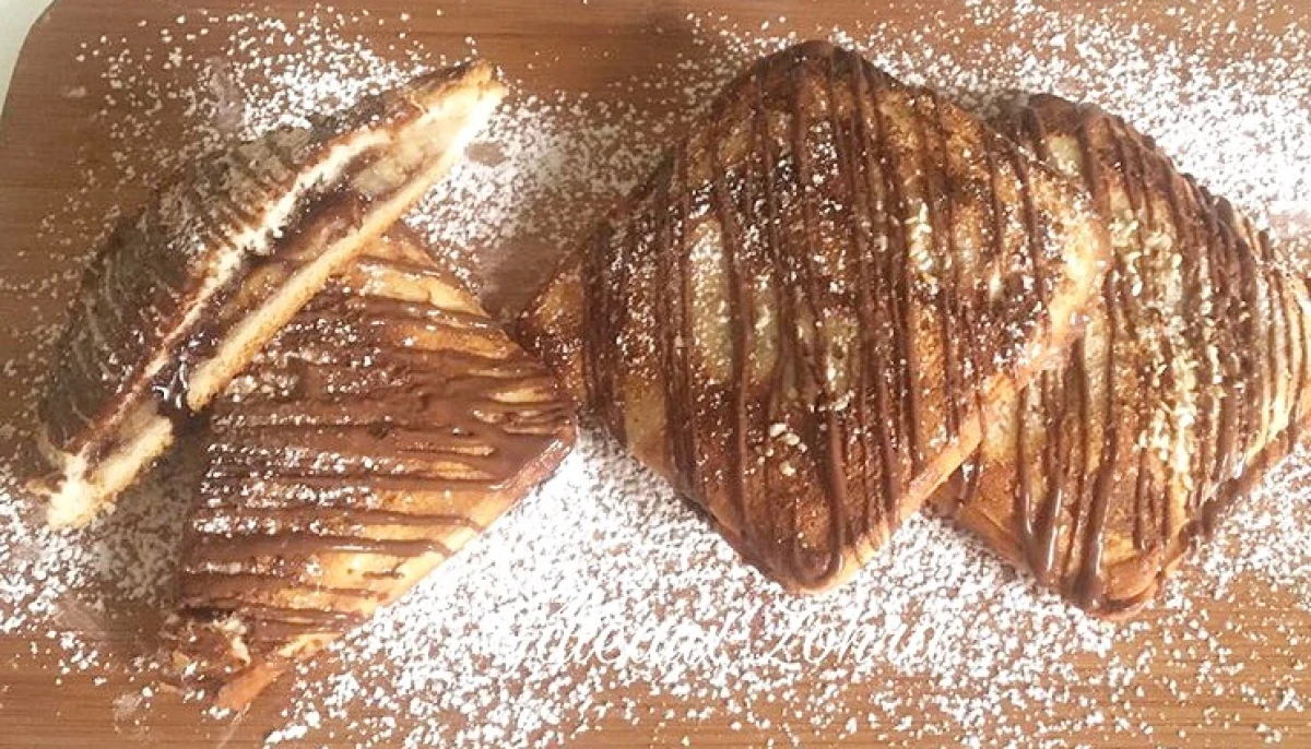 Chausson pain de mie chocolat /banane