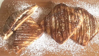 Chausson pain de mie chocolat /banane