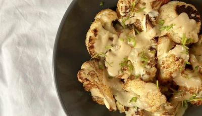 Chou-fleur rôti sauce tahini