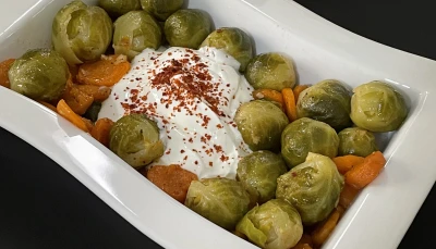 Choux de Bruxelles aux carottes et yaourt
