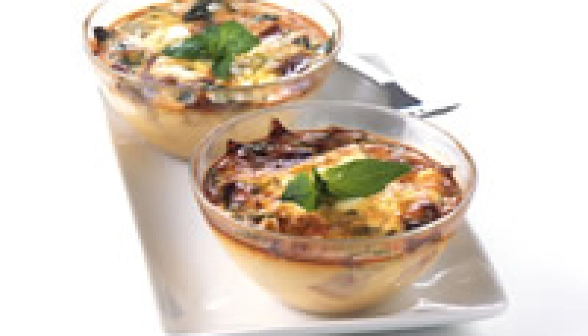 Clafoutis au jambon de bayonne et à la féta