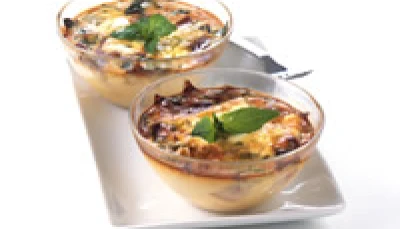 Clafoutis au jambon de bayonne et à la féta