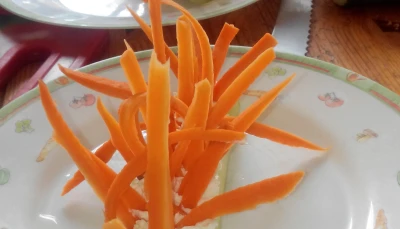 Concombre, fromage frais et carottes