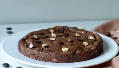 Cookie-brownie géant