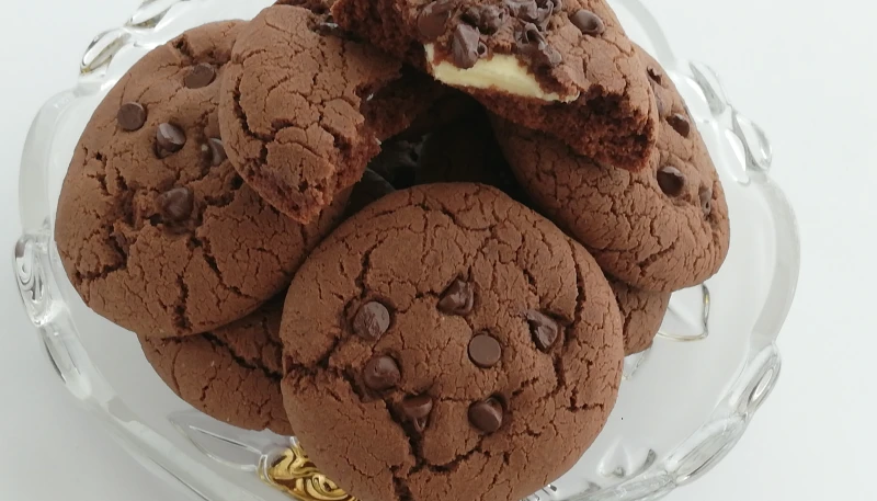 Cookies au Chocolat Coeur Chocolat Blanc