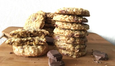 Cookies aux flocons d’avoine et chocolat